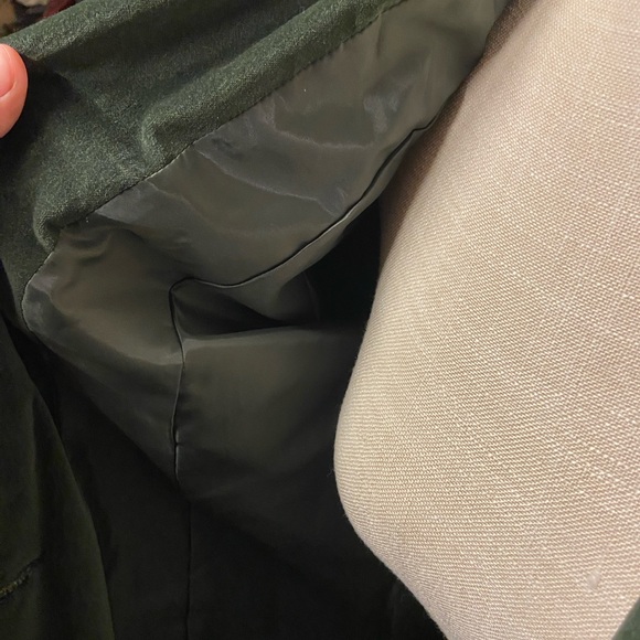 Denim&Co Dark Green Velvet Blazer Jacket - Picture 7 of 11